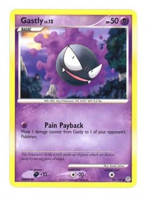 Pokemon Diamond & Pearl Common Card - Gastly 82/130