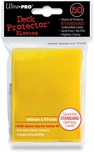 Ultra Pro Standard Sized Sleeves - Yellow (50 Card Sleeves)