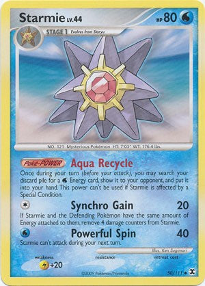 Pokemon Platinum Rising Rivals Single Card Uncommon Starmie 50/111