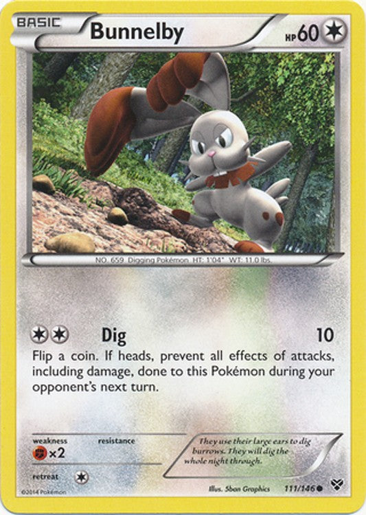 Bunnelby 111/146 - Pokemon XY Common Card