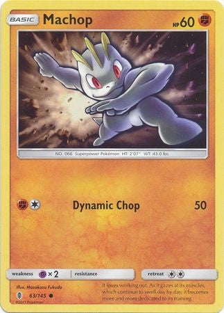 Machop 63/145 Common - Pokemon Sun & Moon Guardians Rising Card