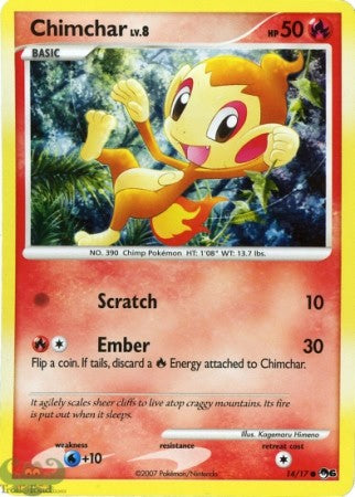 Pokemon POP Series 6 Promo Card Chimchar 14/17 Holo Rare