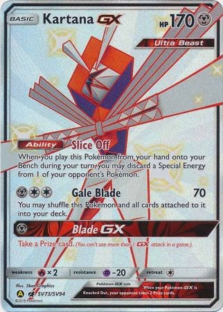 Kartana GX - SV73/SV94 - Shiny Ultra Rare Sun & Moon: Hidden Fates Singles
