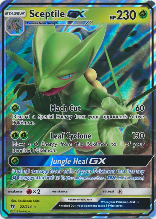 Sceptile GX - 22/214 - Sun & Moon: Lost Thunder Ultra Rare