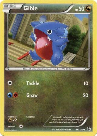 Gible 86/124 - Pokemon Dragons Exalted Common Card