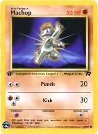 Pokemon Team Rocket Common Card - Machop 59/82