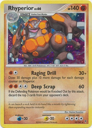 Pokemon Supreme Victors Holo Rare Card - Rhyperior 10/147