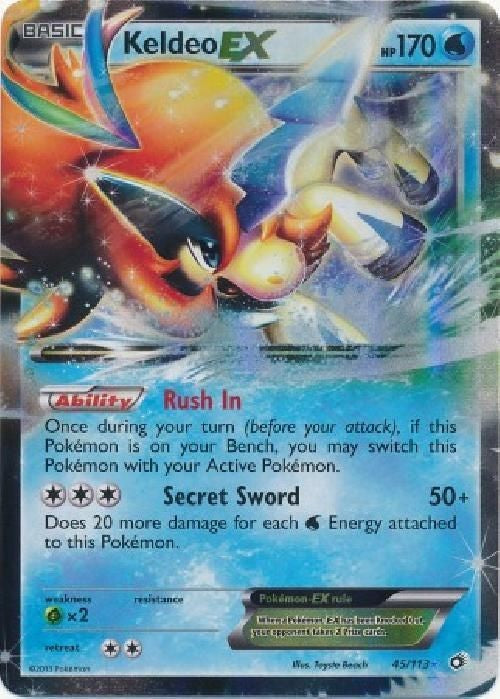 Keldeo EX 45/113 - Pokemon Legendary Treasures Ultra Rare Card