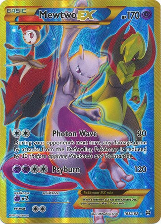 Mewtwo EX 163/162 Secret Rare - Pokemon XY Break Through Card