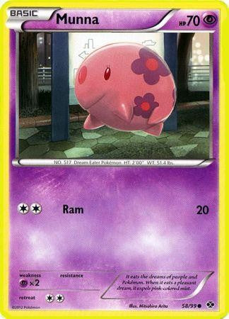 Pokemon Next Destinies Common Card - Munna 58/99