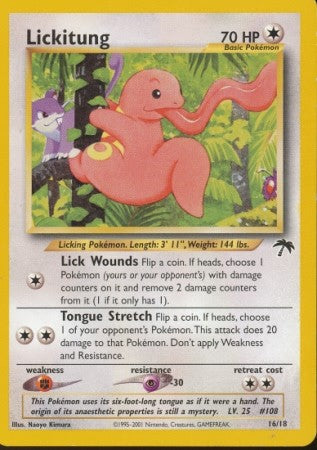 Lickitung 16/18 - Pokemon Common Promo Card