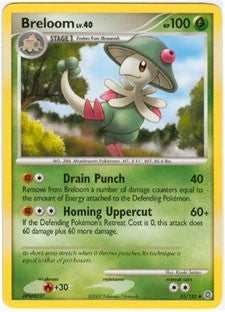 Pokemon Secret Wonders Uncommon Card - Breloom 45/132