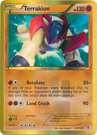 Terrakion 151/149 - Pokemon Boundaries Crossed Ultra Rare Card