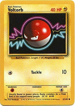 Pokemon Basic Common Card - Voltorb 67/102