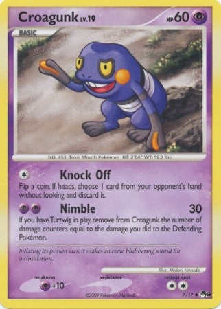 Pokemon Croagunk 7/17 Uncommon Promo Single Card
