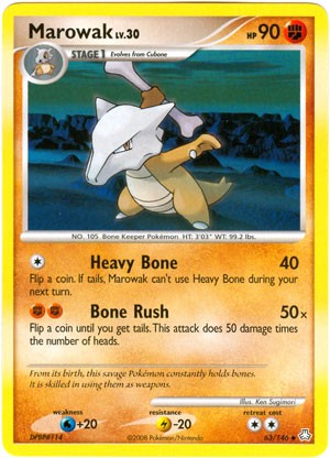 Pokemon Legends Awakened Uncommon Card - Marowak 63/146