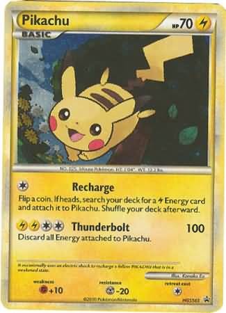 Pokemon HeartGold SoulSilver Holo Rare Promo Card - Pikachu HGSS03