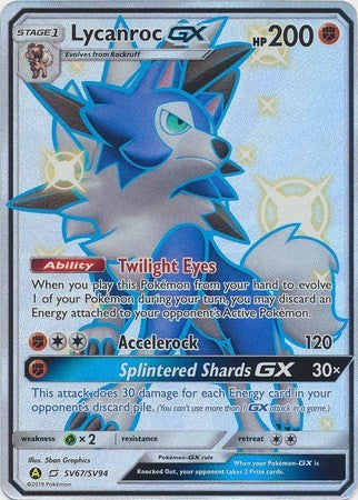 Lycanroc GX - SV67/SV94 - Shiny Ultra Rare Sun & Moon: Hidden Fates Singles