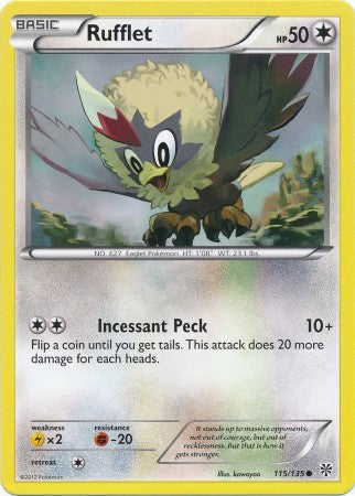 Rufflet 115/135 - Pokemon Plasma Storm Common Card