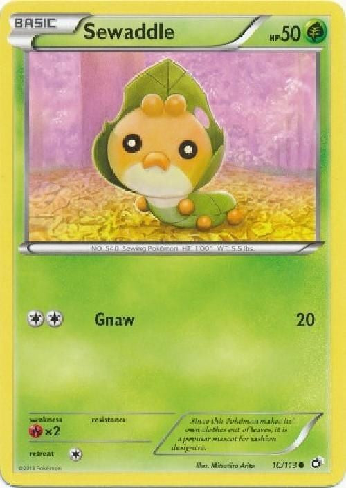 Sewaddle 10/113 - Pokemon Legendary Treasures Common Card