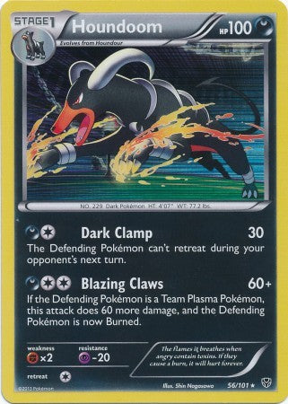Houndoom 56/101 - Pokemon Plasma Blast Holo Rare Card