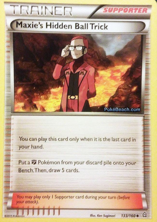 Maxie's Hidden Ball Trick 133/160 Trainer XY Primal Clash Single Card
