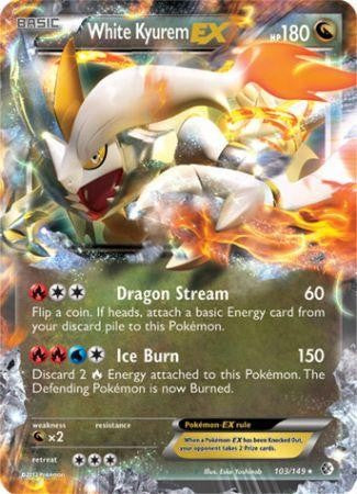 White Kyurem EX 103/149 - Pokemon Boundaries Crossed Ultra Rare Card