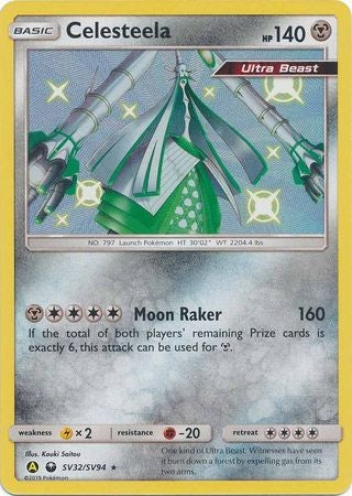 Celesteela - SV32/SV94 - Shiny Rare Sun & Moon: Hidden Fates Singles