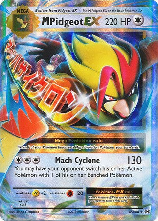 M Pidgeot EX 65/108 Ultra Rare - Pokemon XY Evolutions Single Card