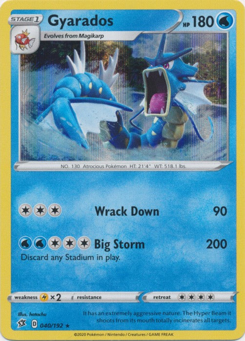 Gyarados - 040/192 Pokemon » SWSH Rebel Clash Holo Rare