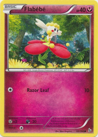 Flabebe 63/106 - Pokemon XY Flashfire Common Card