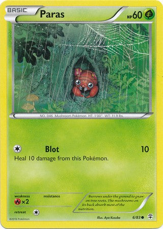 Paras 6/83 Common - Pokemon Generations Card