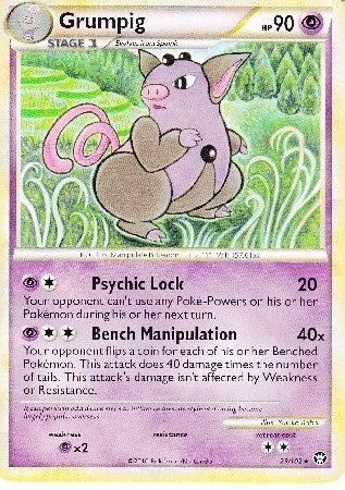 Pokemon Card HS Triumphant Grumpig Rare 23/102