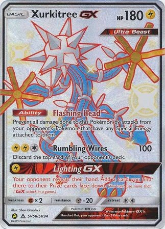 Xurkitree GX - SV58/SV94 - Shiny Ultra Rare Sun & Moon: Hidden Fates Singles