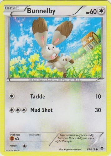 Bunnelby 87/119 - Common Pokemon XY Phantom Forces Card