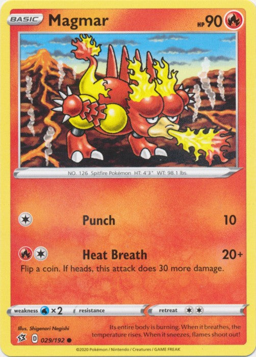 Magmar - 029/192 Pokemon » SWSH Rebel Clash Common