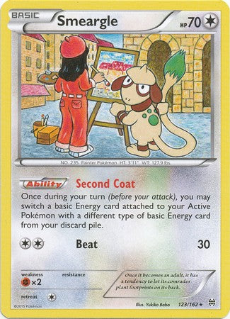 Smeargle 123/162 Rare - Pokemon XY Break Through Card