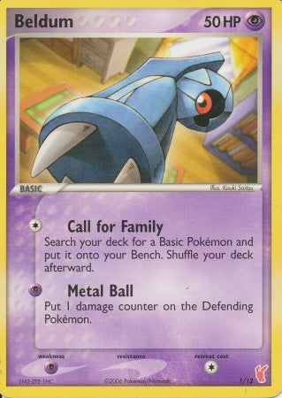 Pokemon Common Promo Single Card - Beldum 1/12