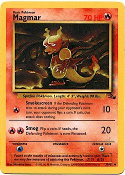 Pokemon Fossil Uncommon Card - Magmar 39/62
