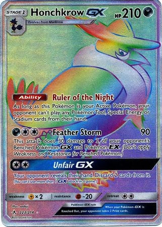 Honchkrow GX - 223/214 - Hyper Rare Sun & Moon: Unbroken Bonds