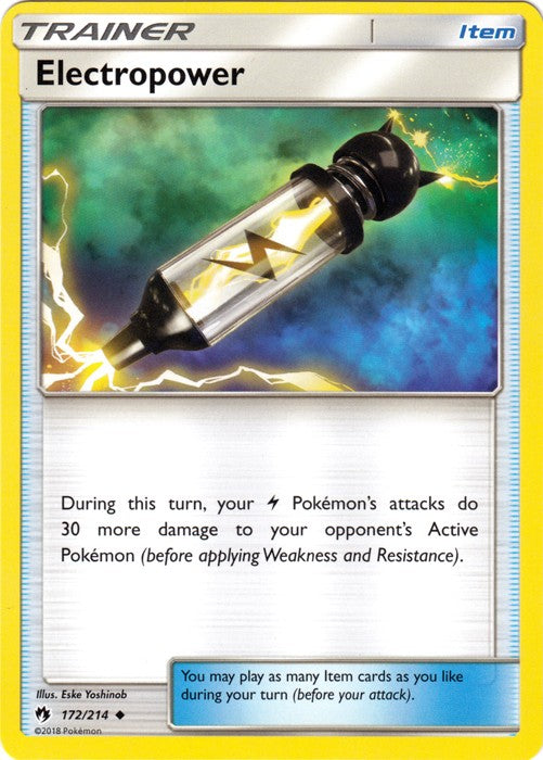 Electropower - 172/214 Pokemon » SM Lost Thunder Uncommon