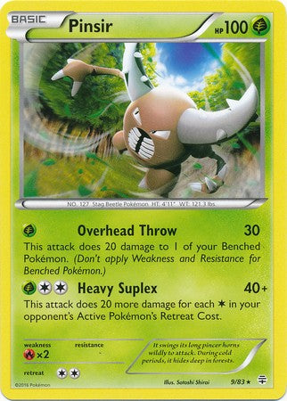 Pinsir 9/83 RARE - Pokemon Generations Card