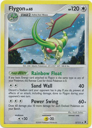 Pokemon Platinum Rising Rivals Single Card Holofoil Rare Flygon 5/111