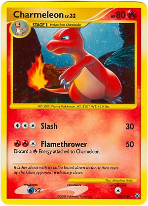 Pokemon Diamond and Pearl Stormfront Card - Charmeleon (H)