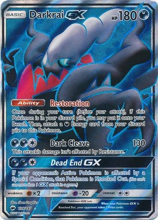 Darkrai GX 139/147 Full Art - Pokemon Sun & Moon Burning Shadows Card