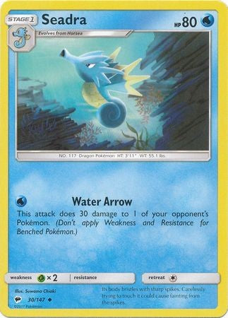 Seadra 30/147 Uncommon - Pokemon Sun & Moon Burning Shadows Card