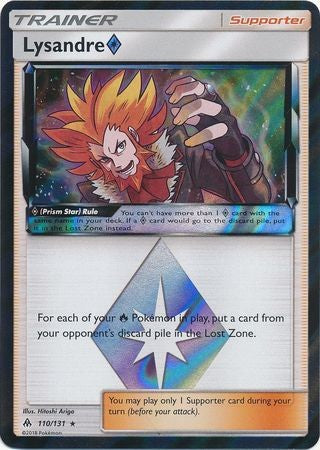 Lysandre Prism Star 110/131 Holo Rare - Pokemon Sun & Moon Forbidden Light Card