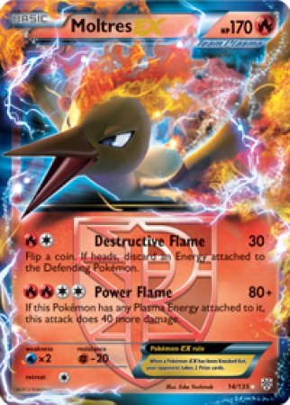 Moltres EX 14/135 - Pokemon Plasma Storm Ultra Rare Card
