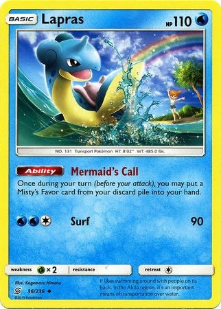Lapras - 36/236 - Uncommon Sun & Moon: Unified Minds