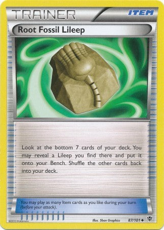 Root Fossil Lileep 87/101 - Pokemon Plasma Blast Uncommon Trainer Card